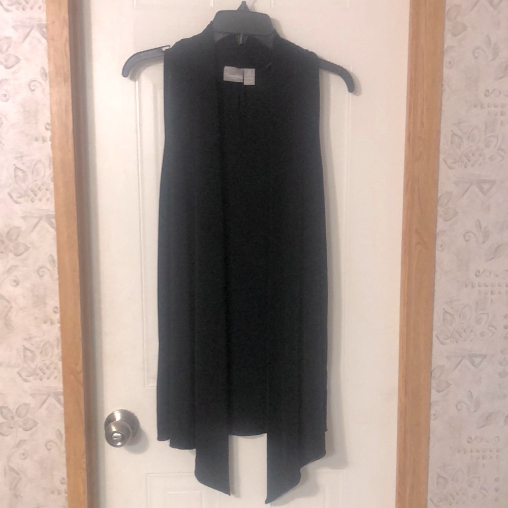 Sleeveless black cover up/ camisole